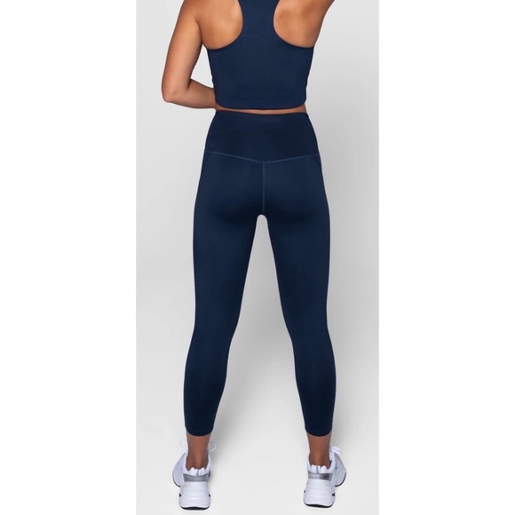 girlfriend collective Pants - GIRLFRIEND COLLECTIVE Navy Midnight Blue Cropped 7/8 Leggings